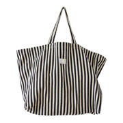 Stofftasche Streifen Schwarz 