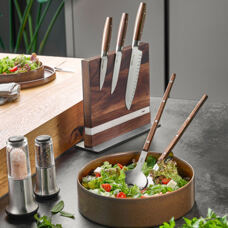 Salatbesteck mit Holzgriff 