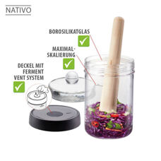 Fermentationsglas mit Gewicht 1lt