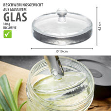 Fermentationsglas mit Gewicht 1lt