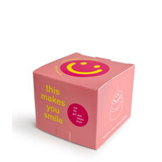 Bougie « Smiley » rose, grande