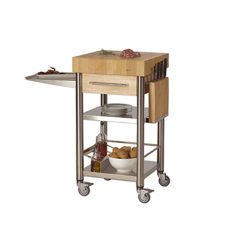 Küchenwagen Weissbuche Stirnholz, 
1 Schublade
50 x 50 
