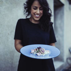 Plate flat blue 21 cm