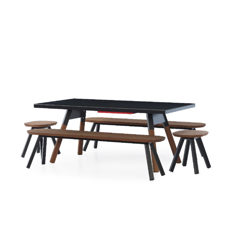 Bank schwarz 180 cm 