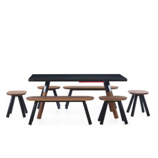 Bank schwarz 180 cm 