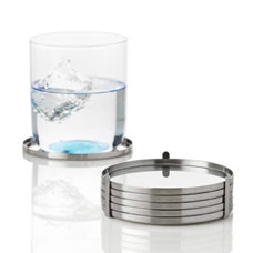 Glass coaster chrome