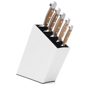 Messerblock schräg weiss 