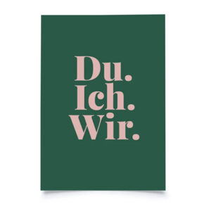 Postkarte 
"Du. Ich. Wir." 