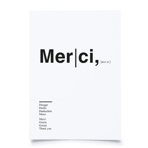 Postkarte 
Merci 