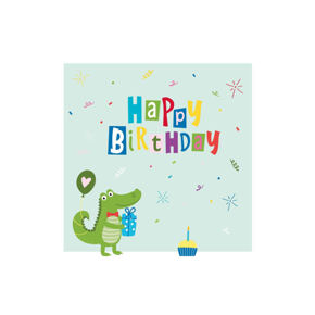 Serviettes en papier
Birthday Croco 