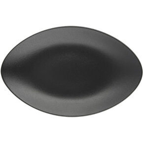 Servierplatte oval 
schwarz 35 cm 