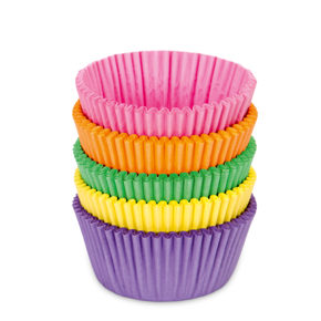 Papierbackformen bunt gross 100 Stk. 