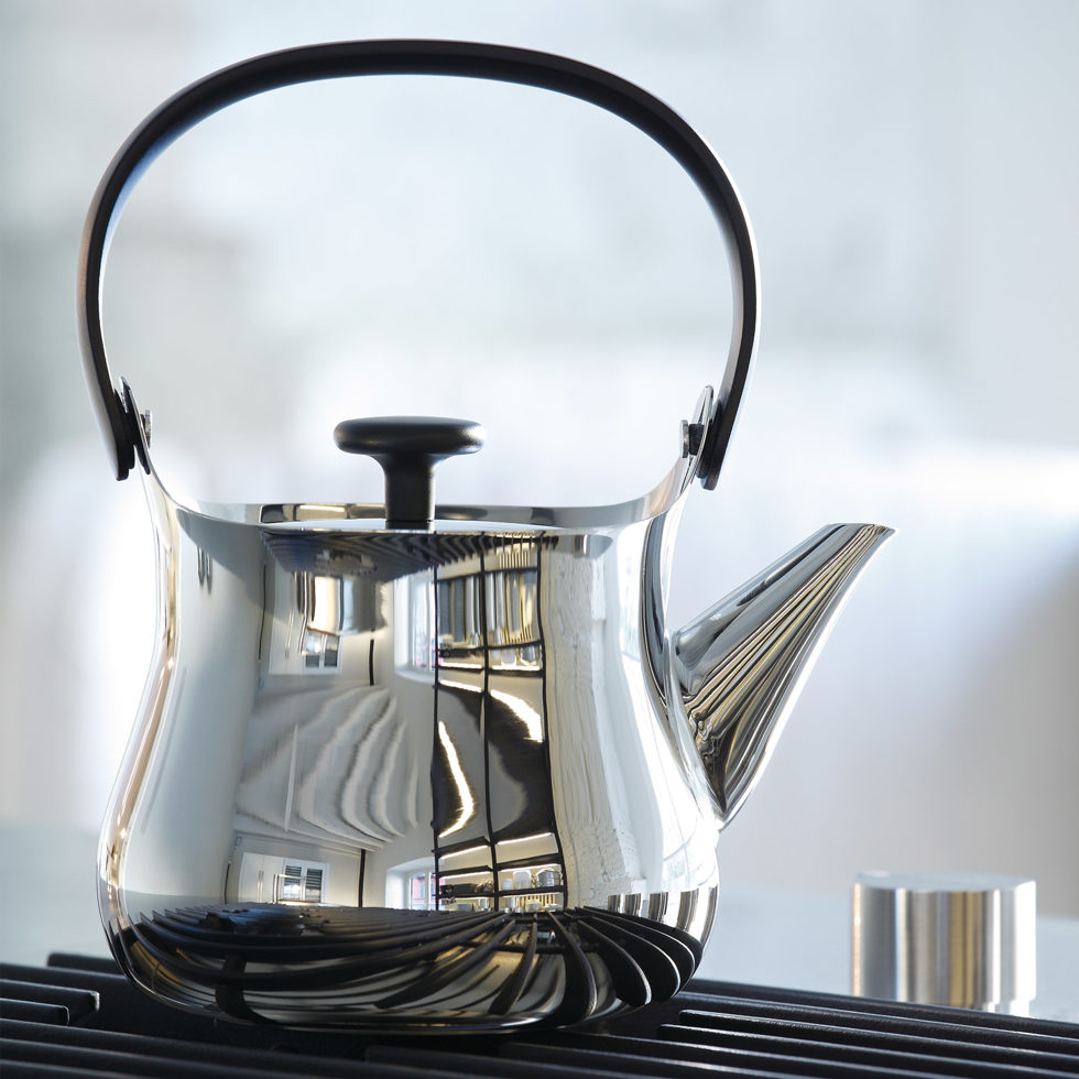 ALESSI 
Kaldor / Teekanne "CHA" 
Edelstahl 