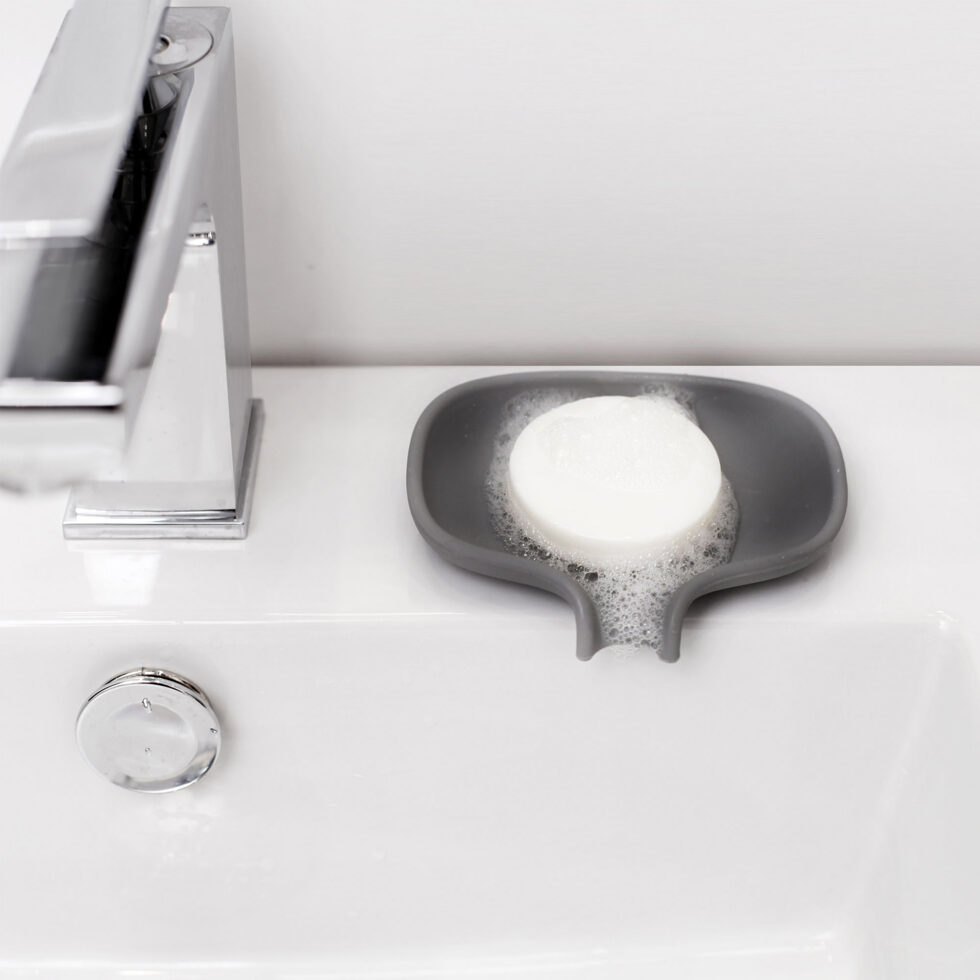 Porte-savon gris petit modèle 
