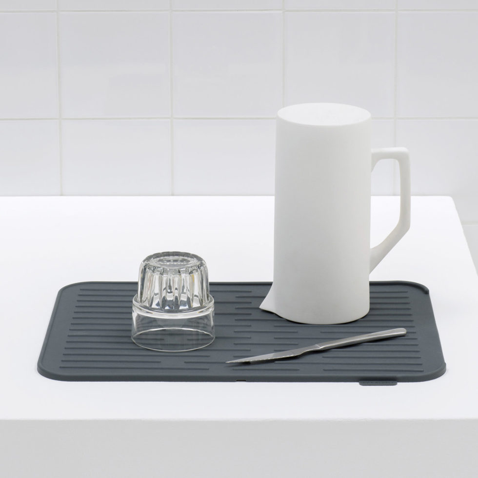 tapis de drainage silicone gris mat 