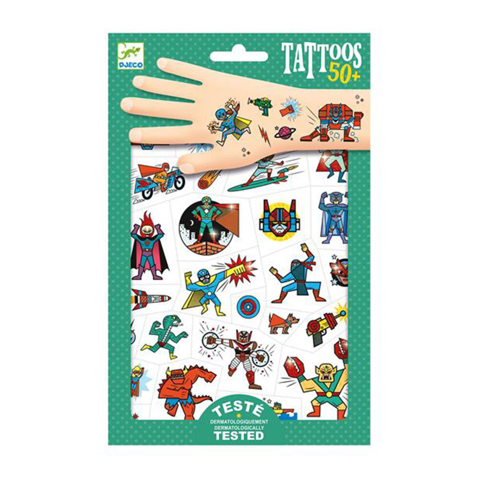 Tattoos Helden gegen Schurken 