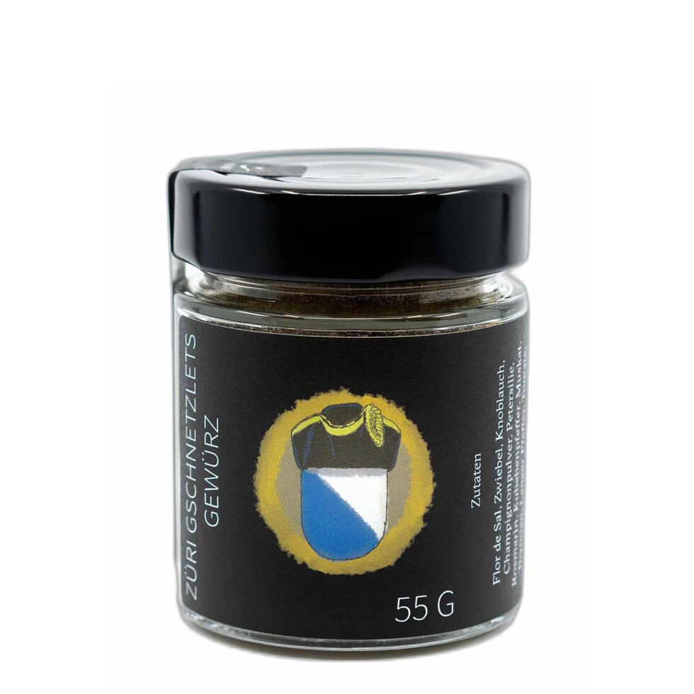 Mélange d'épices « Züri Gschnetzlet »
55 g Mélange d'épices « Züri Gschnetzlet »
55 g