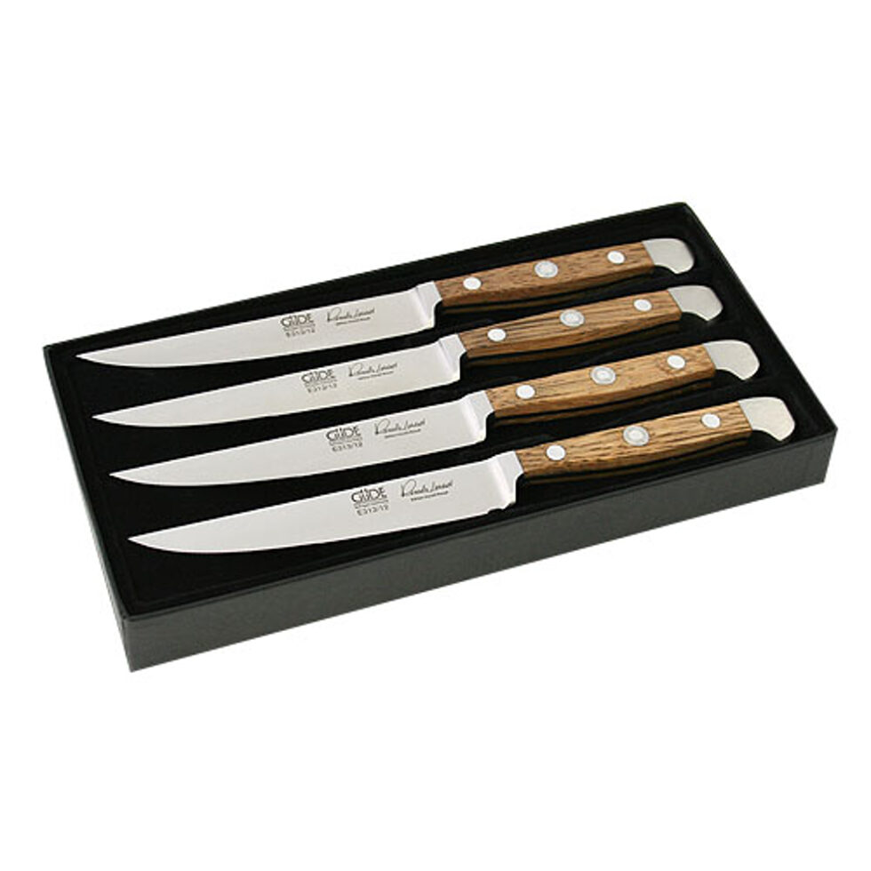 ALPHA FASSEICHE 
Steakmesserset 4-teilig glatte Kling 12.5 cm 