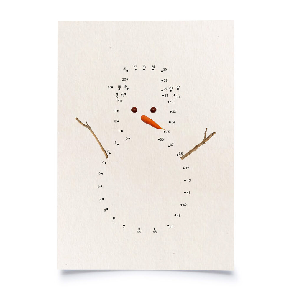 Postkarte 
Schneemann 