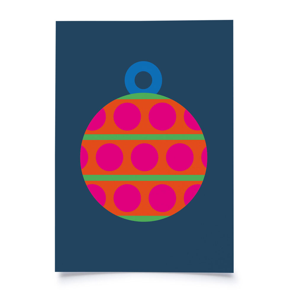 Postkarte
Weihnachtskugel Punkte 