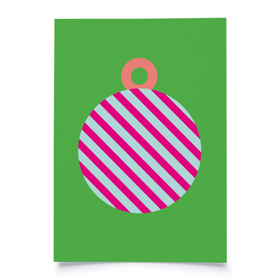 Postkarte
Weihnachtskugel Streifen Postkarte
Weihnachtskugel Streifen