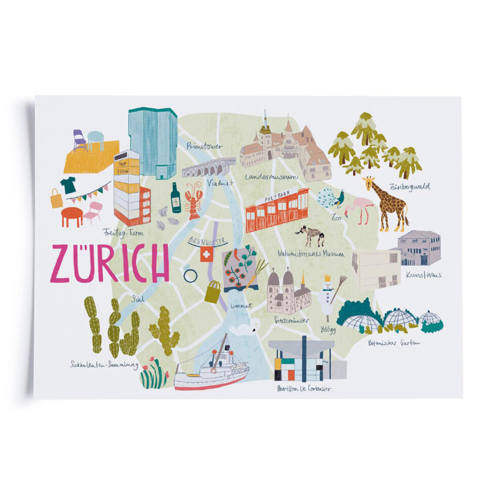 Carte postale - Ville de Zurich Carte postale - Ville de Zurich