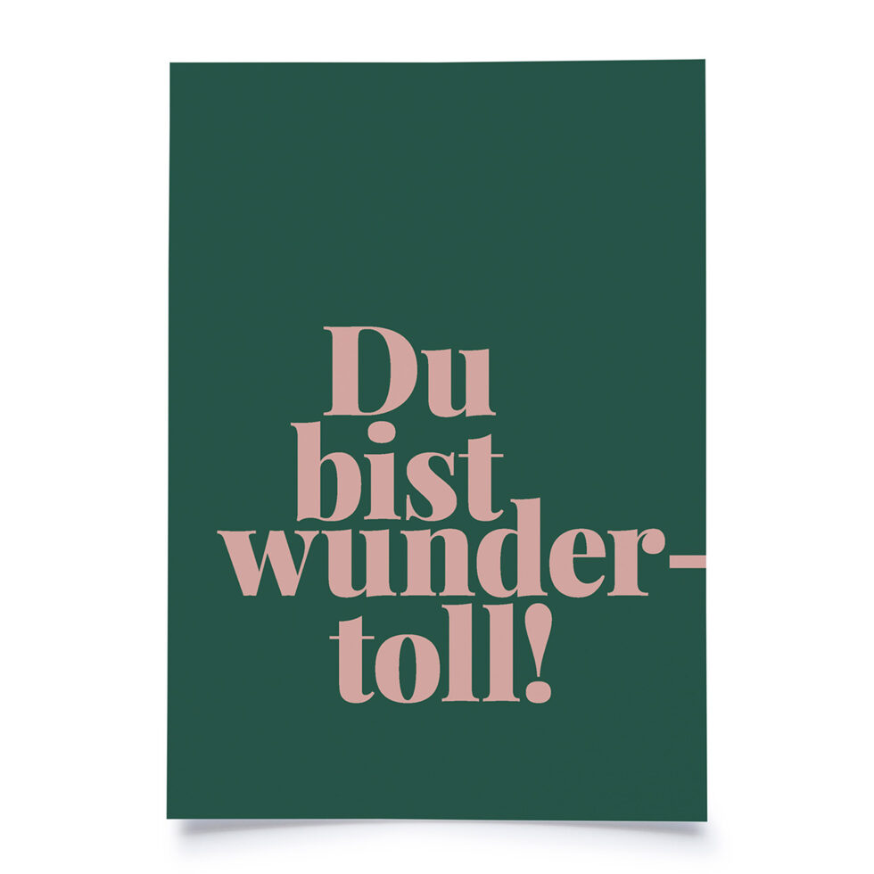 Postkarte 
"Du bist wundertoll!" 