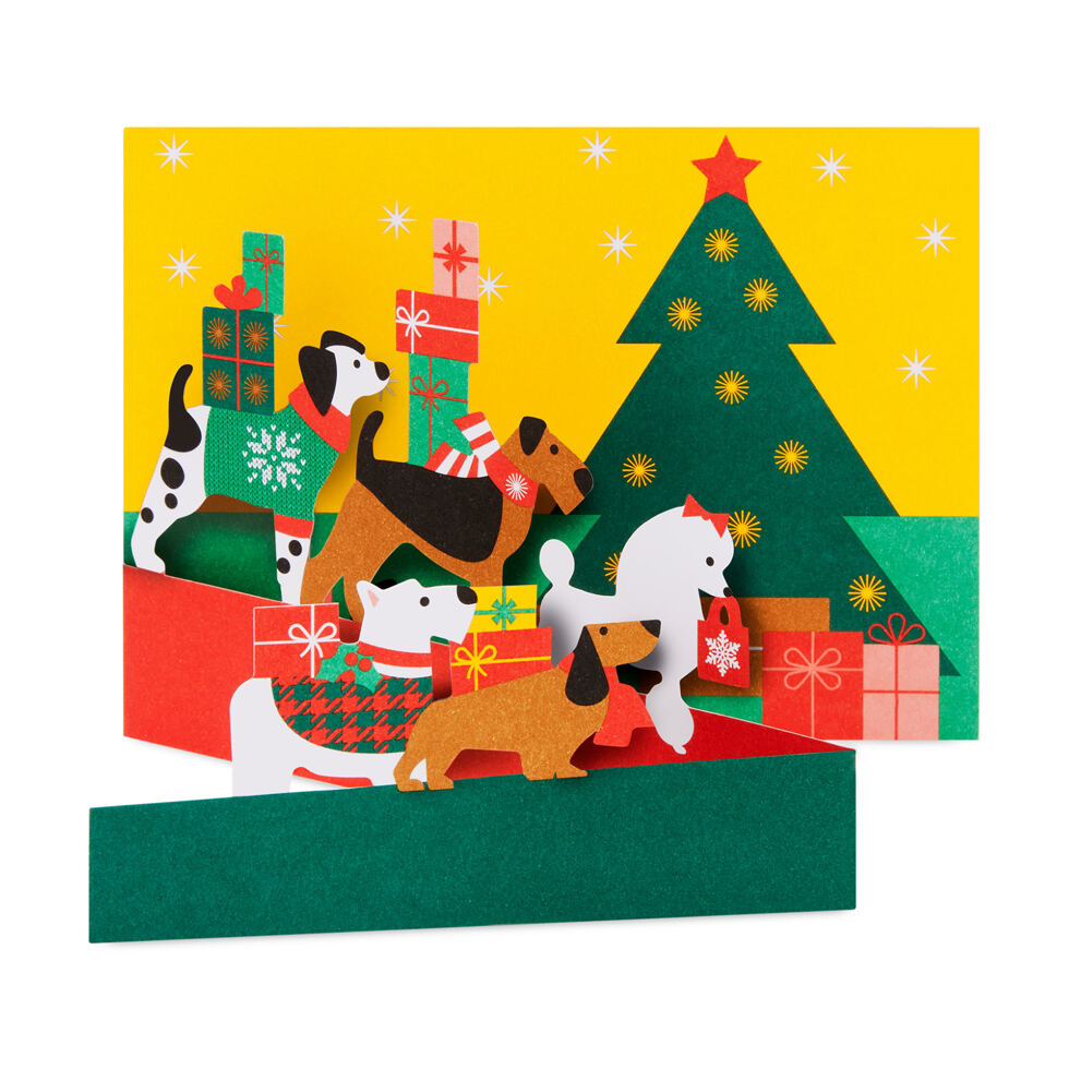 Pop-Up Karte Hunde und Geschenke Pop-Up Karte Hunde und Geschenke