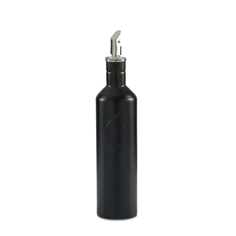 Ölflasche schwarz 250ml
mit Ausgiesser Klappe 