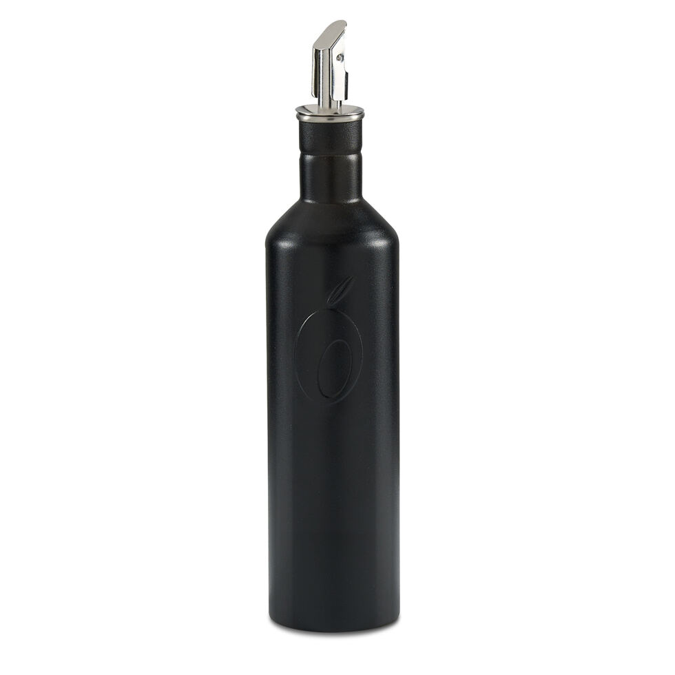 Ölflasche schwarz 500ml
mit Ausgiesser Klappe 