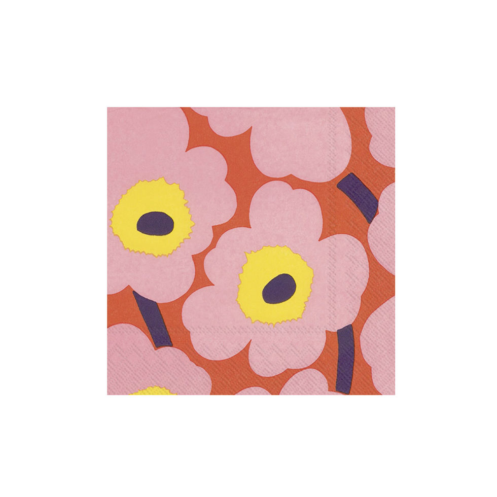 Papierservietten 
Unikko rosa/orange 