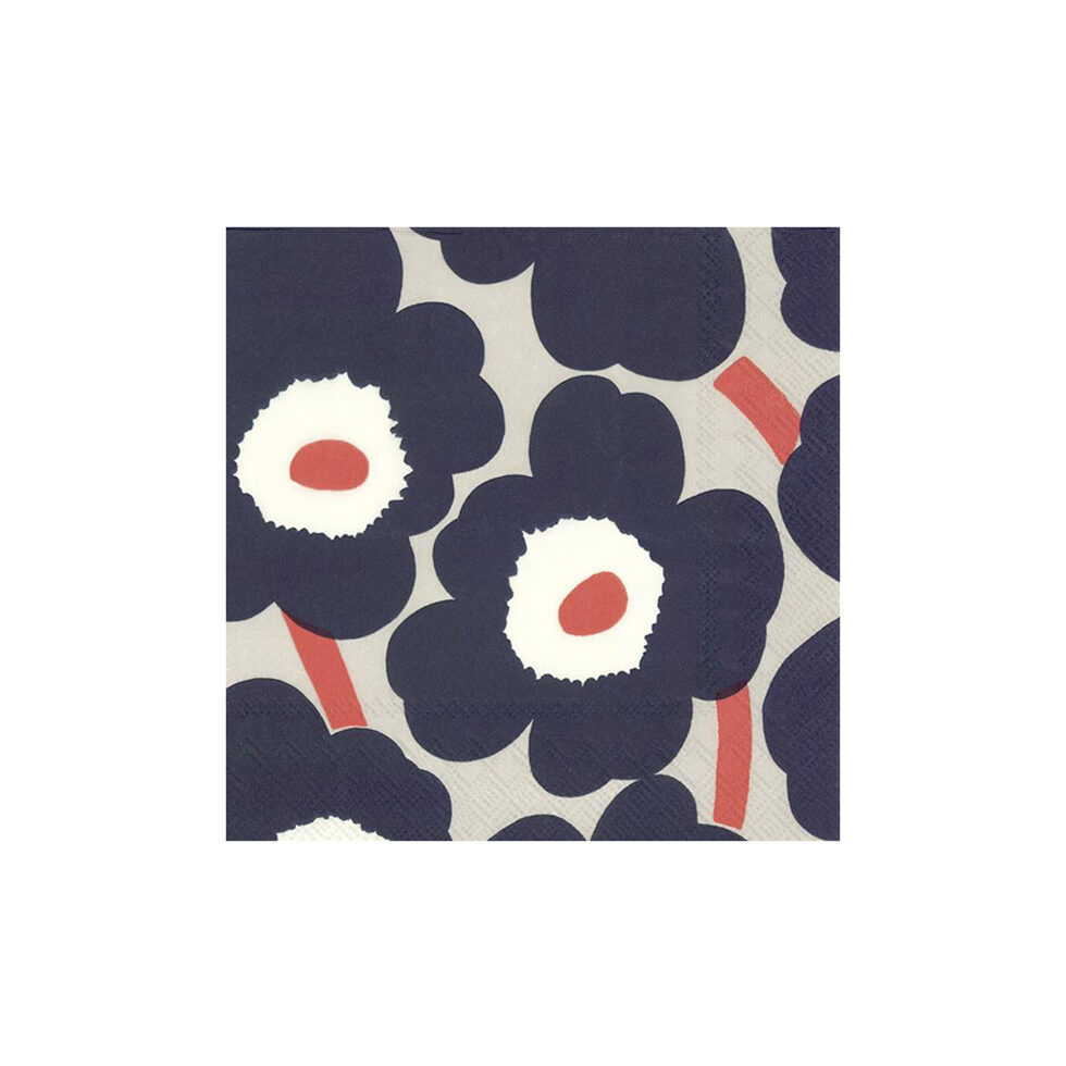 Papierservietten 
Unikko blau/orange 