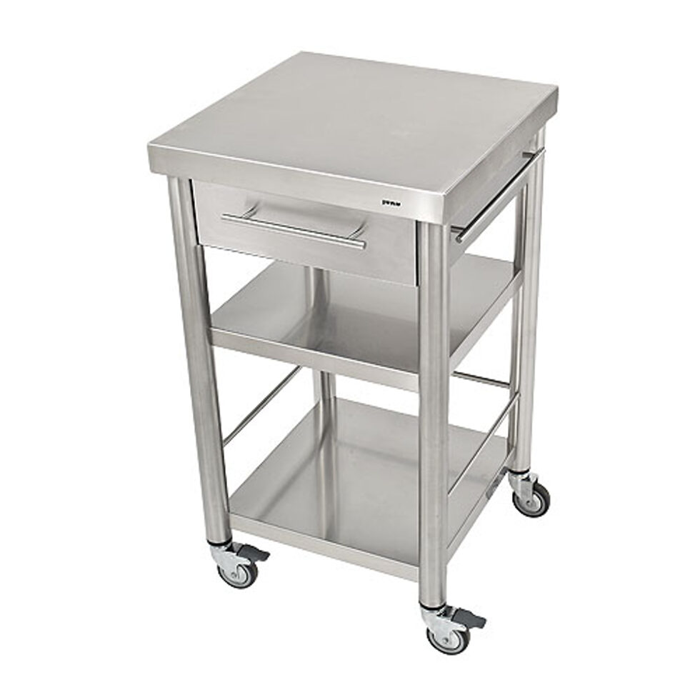 Chariot de cuisine en acier inoxydable1 tiroirs50 x 50 