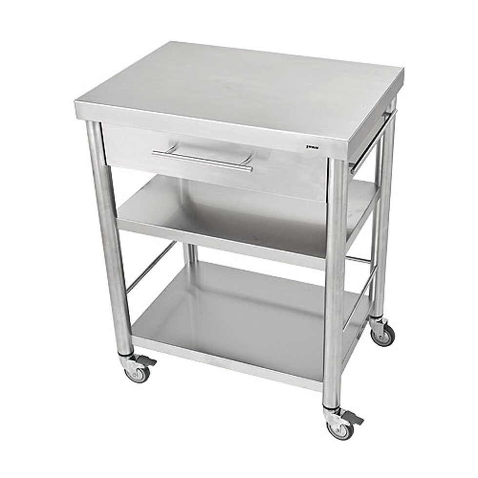 Chariot de cuisine en acier inoxydable1 tiroirs50 x 70 