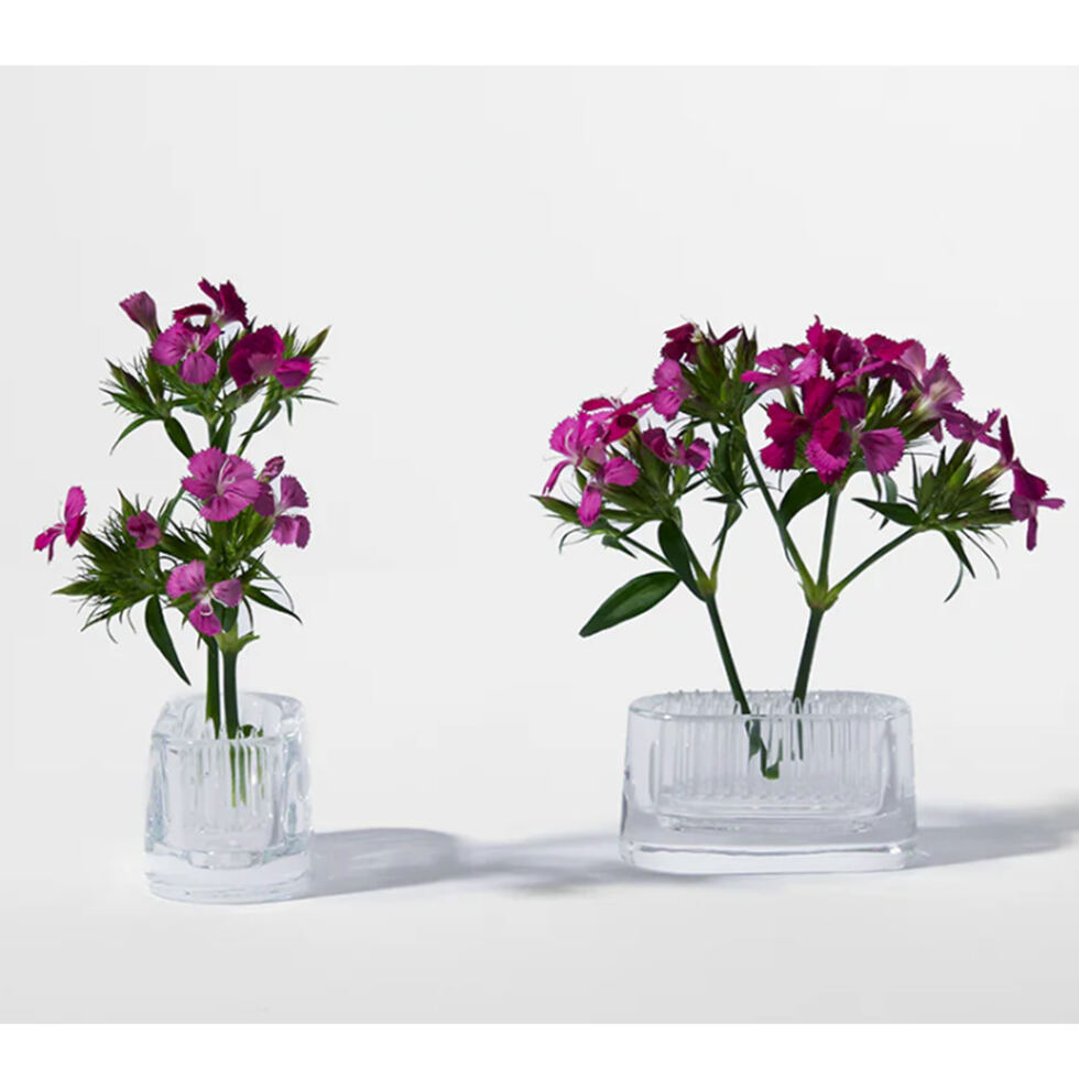 Ikebana Glas 
rund klar 