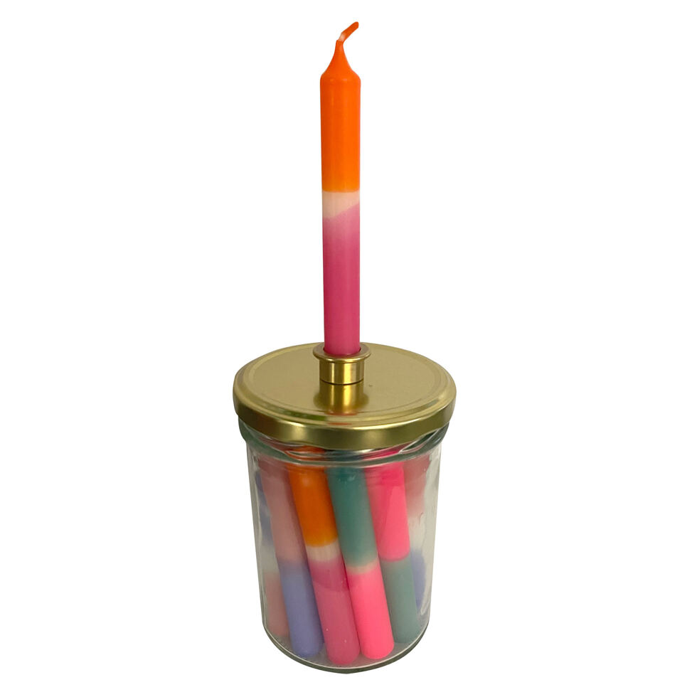 Kerzen im Glas mit Kerzenständer
20Stk. 