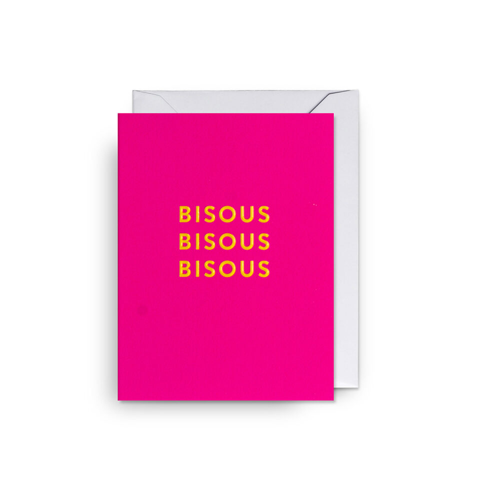 Carte pliée Bisous Carte pliée Bisous