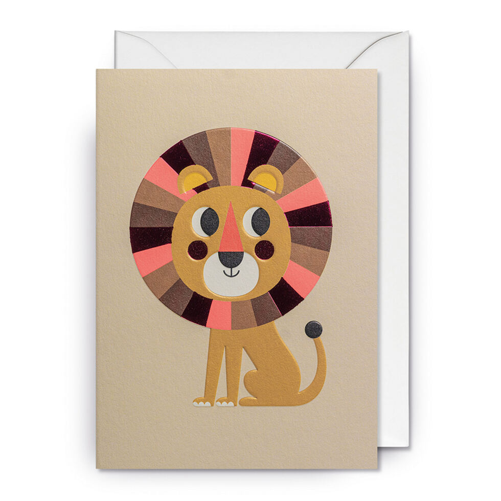 Carte dépliante Lion Carte dépliante Lion