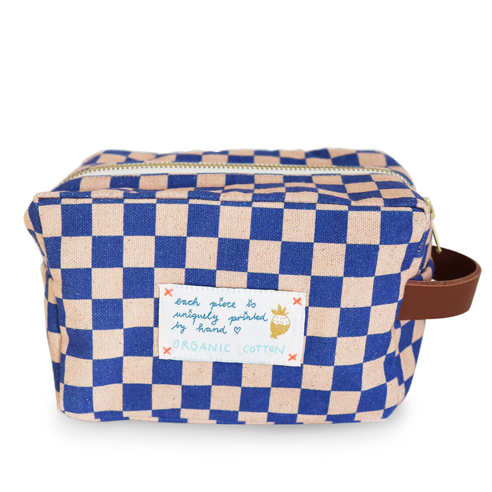 Necessaire Check Rose Blue klein Necessaire Check Rose Blue klein