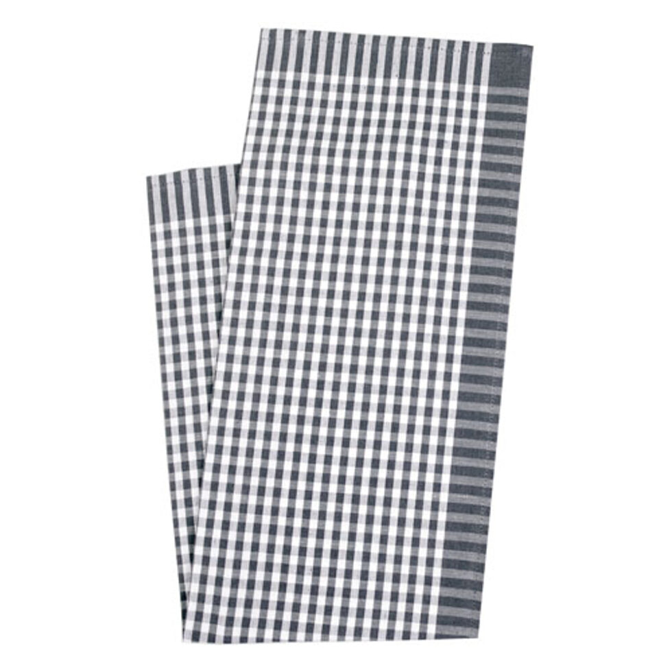 Torchon de cuisine, carreaux petit gris 