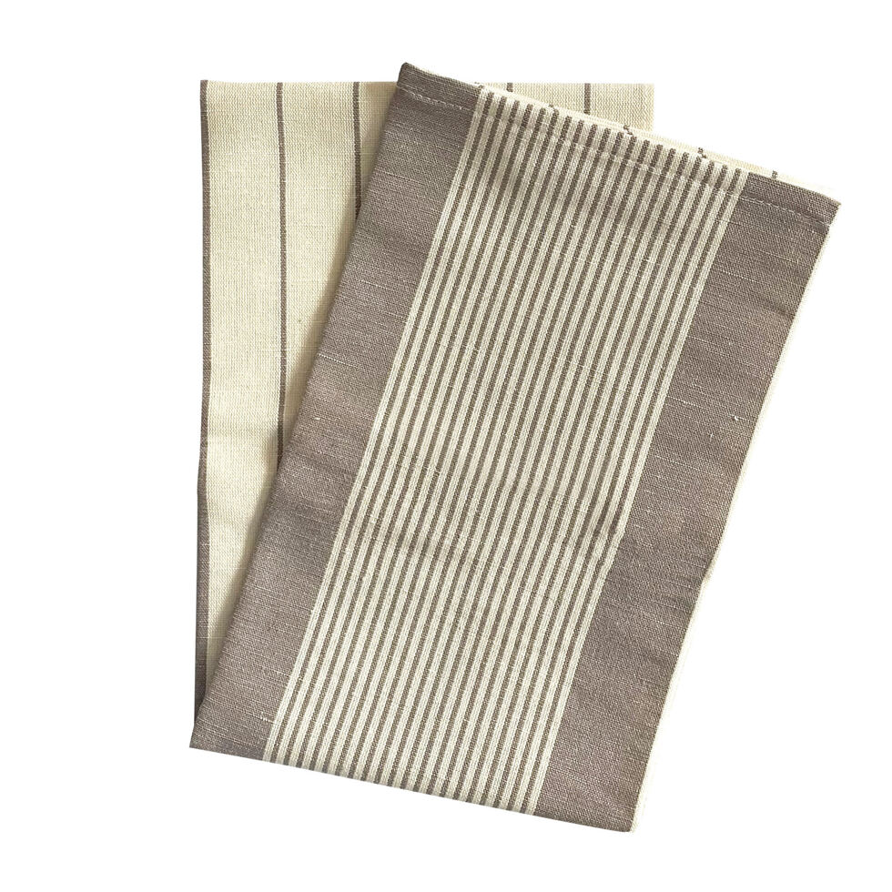 Torchon de cuisine RC, Borde
taupe 