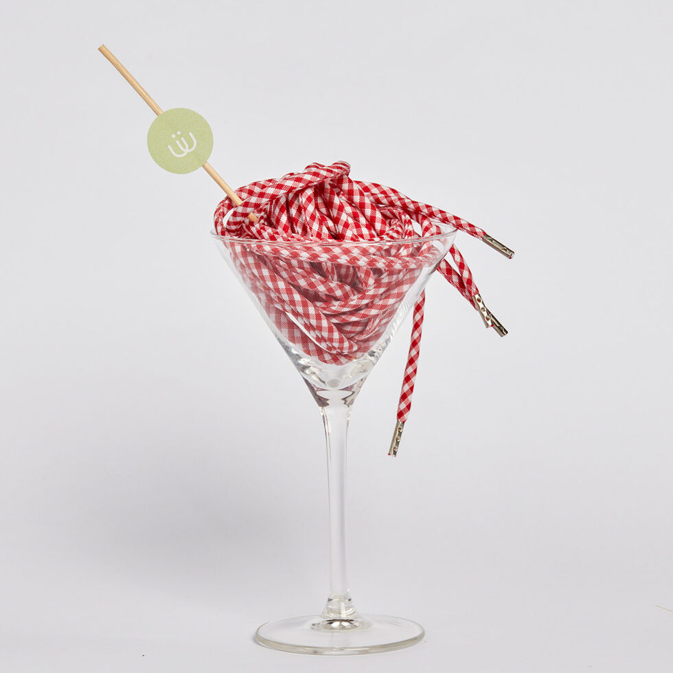 Lacet rouge/blanc
120 cm 