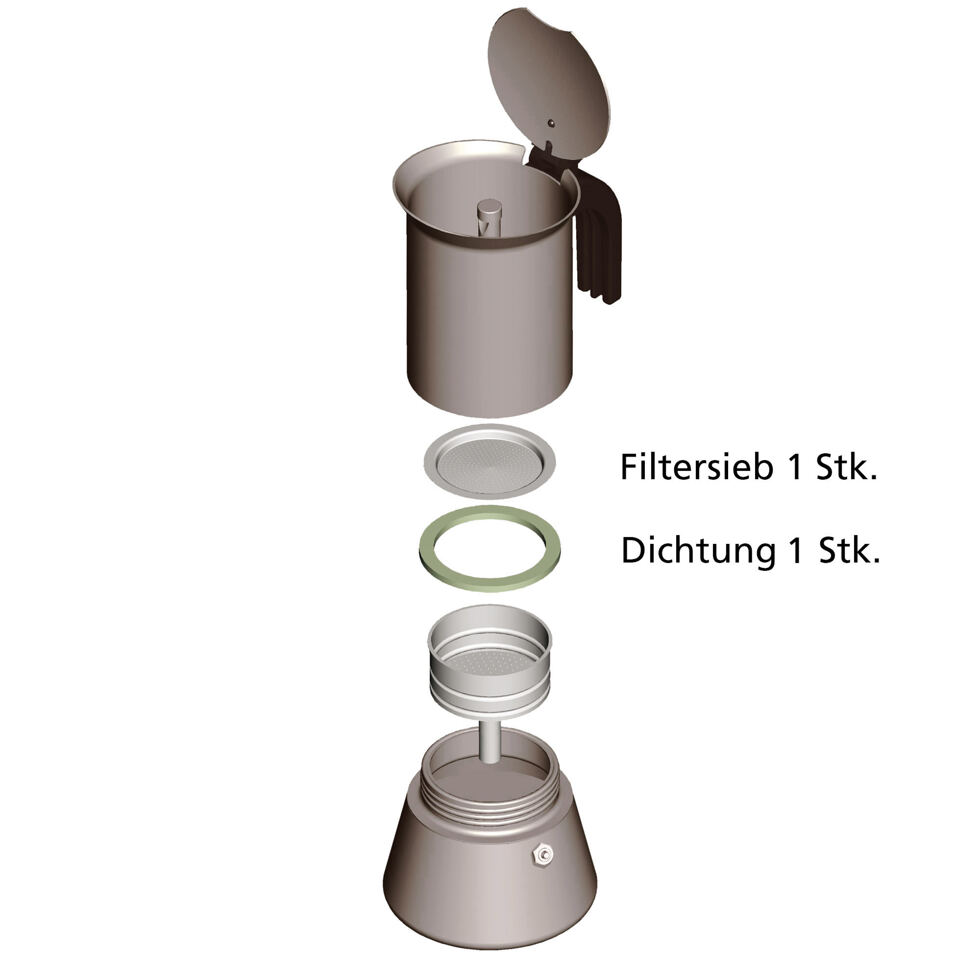 Ersatzdichtung und Filter 
zu Bialetti Venus 