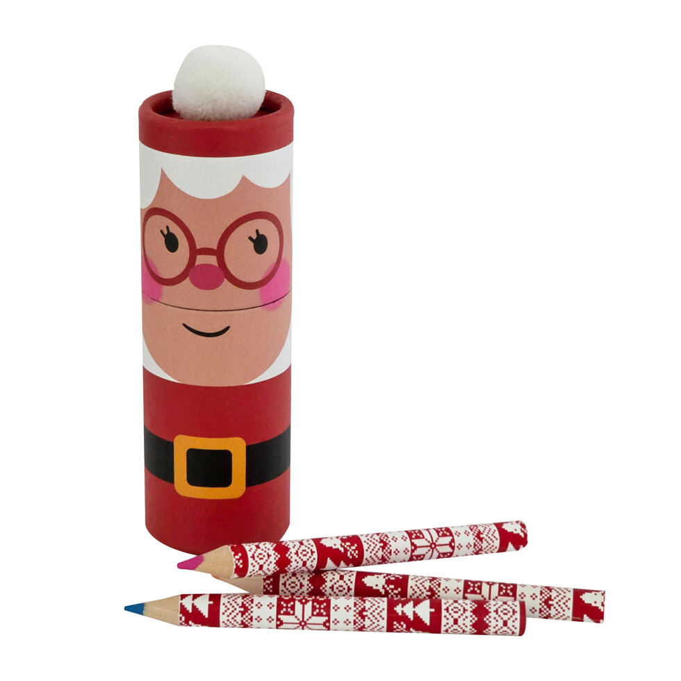 Farbstifte Mini Weihnachtsfrau 