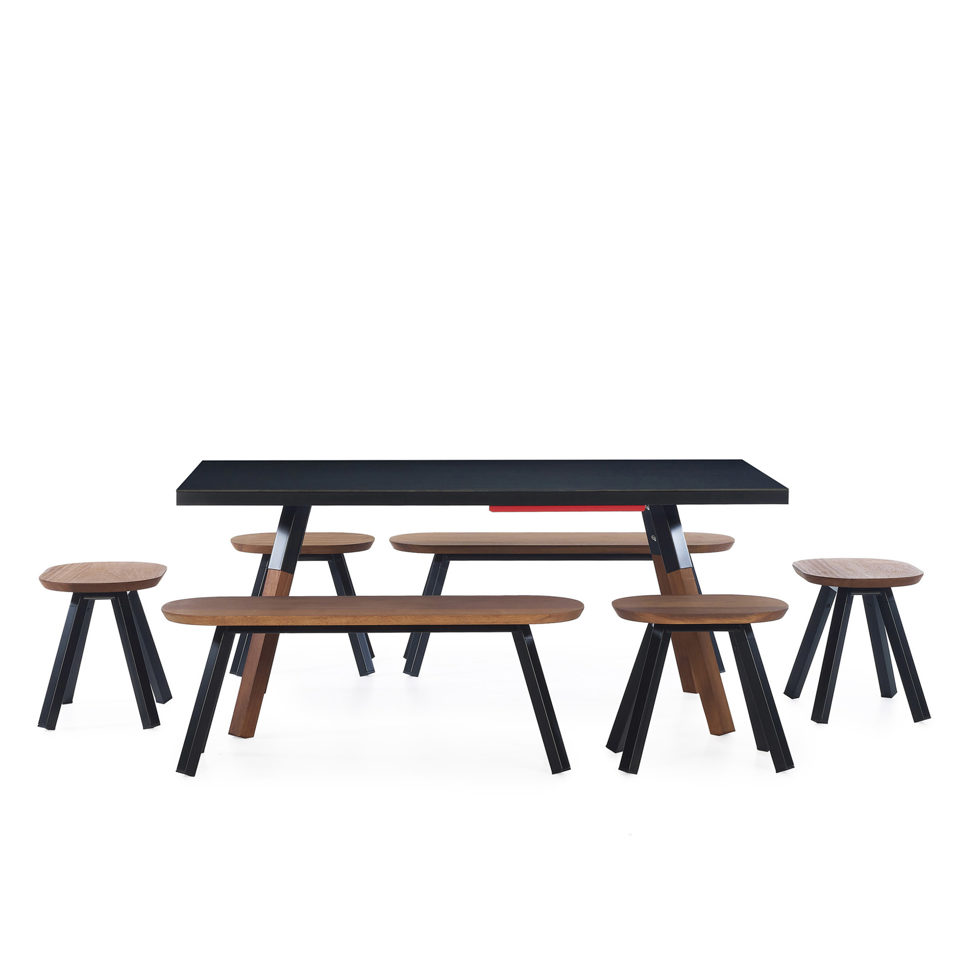 Bank schwarz 180 cm 