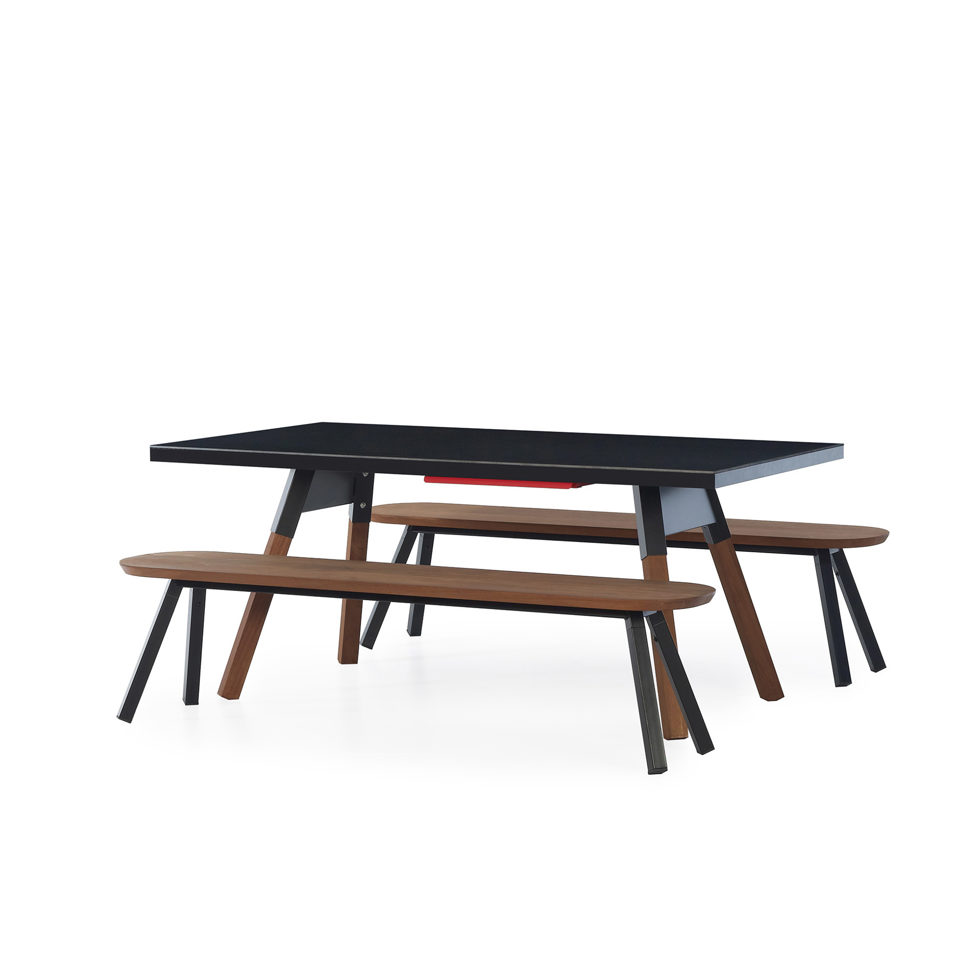 Bank schwarz 180 cm 