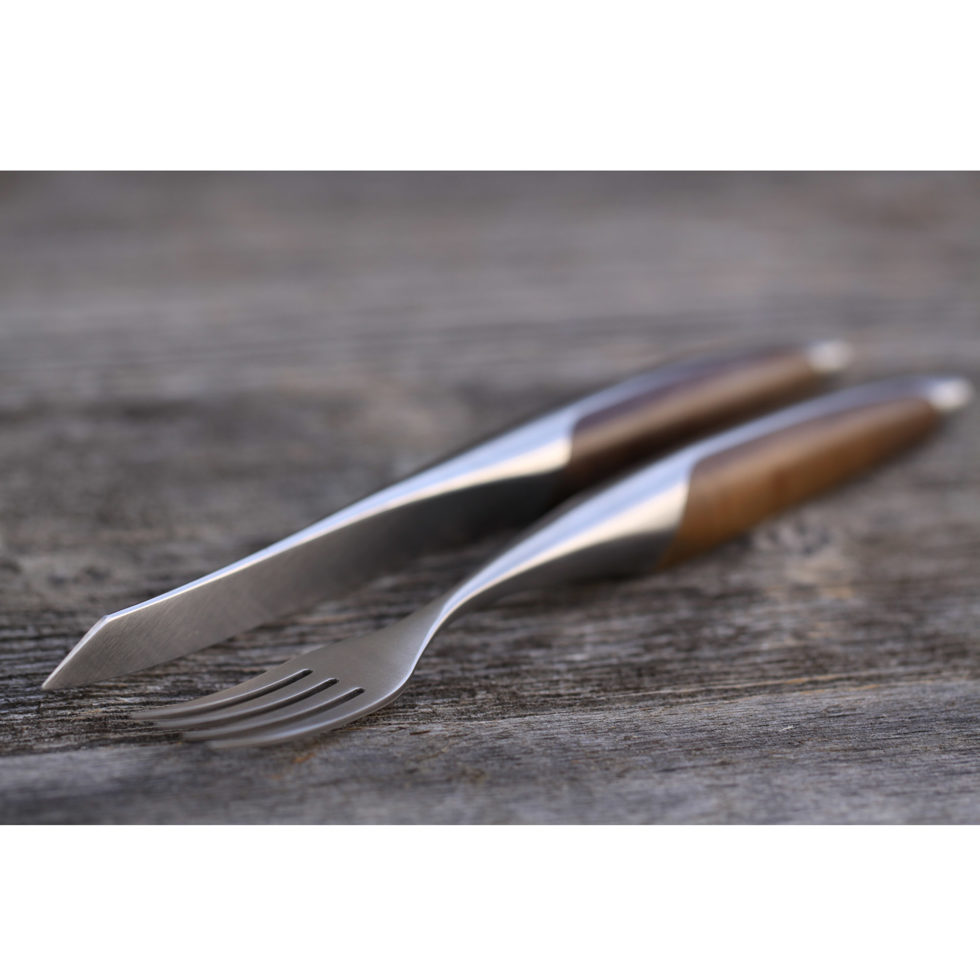 Steak cutlery walnut set 
