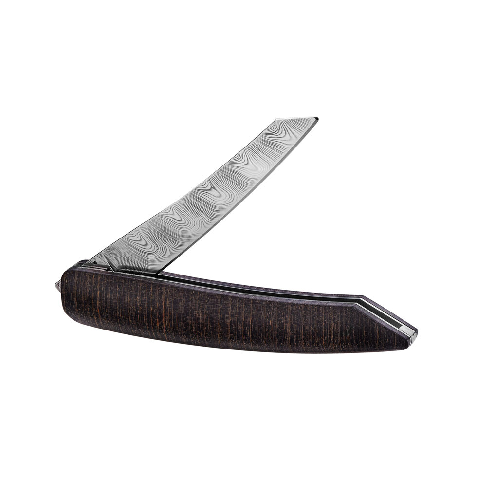 Pocket/Steak knife Damascus, Ash black Pocket/Steak knife Damascus, Ash black