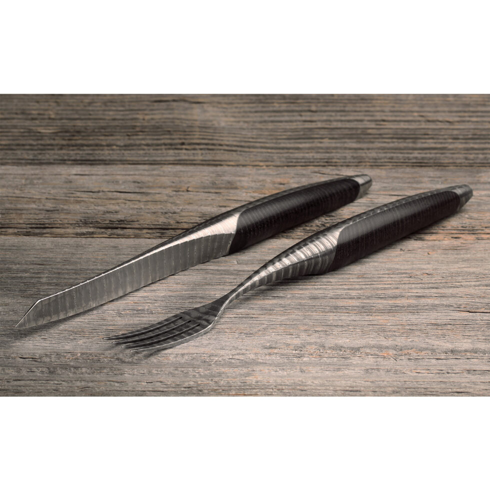 Steak cutlery set damask
Ash black 
