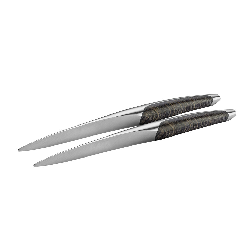 Couteau de table frêne noir set de 2 Couteau de table frêne noir set de 2